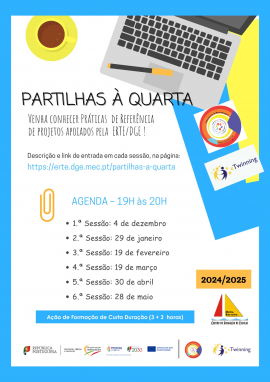 “Partilhas à Quarta” 3ª edição – Laboratórios de Educação Digital (LED): Implementação de cenários de aprendizagem com recurso a